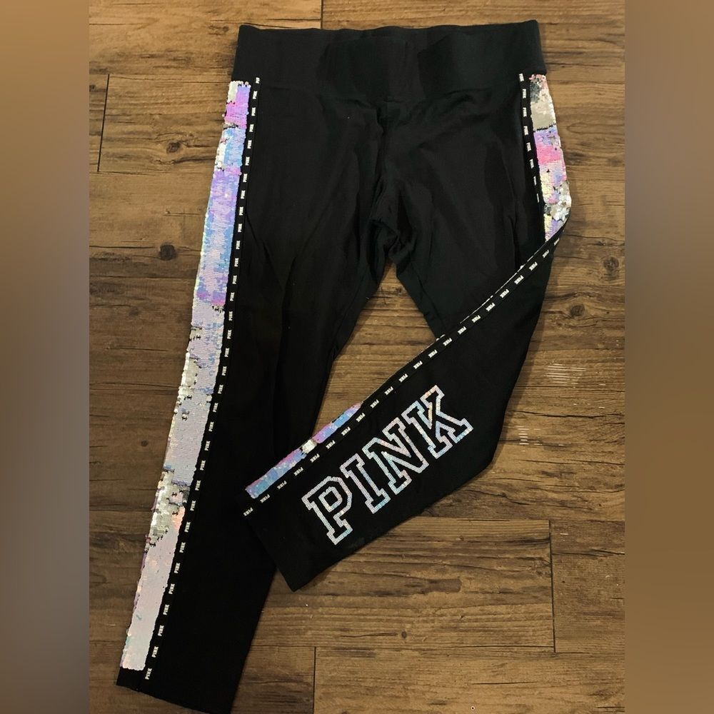 PINK VS MERMAID BLING TOP / YOGA LEGGINGS OUTFIT SET XL - Picture 7 of 11